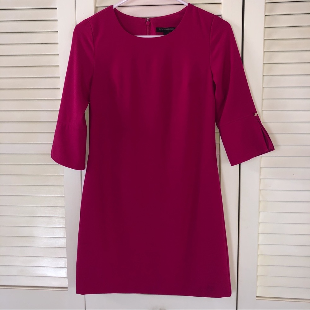 Banana Republic 00P Pink 3/4 sleeve dress NWOT